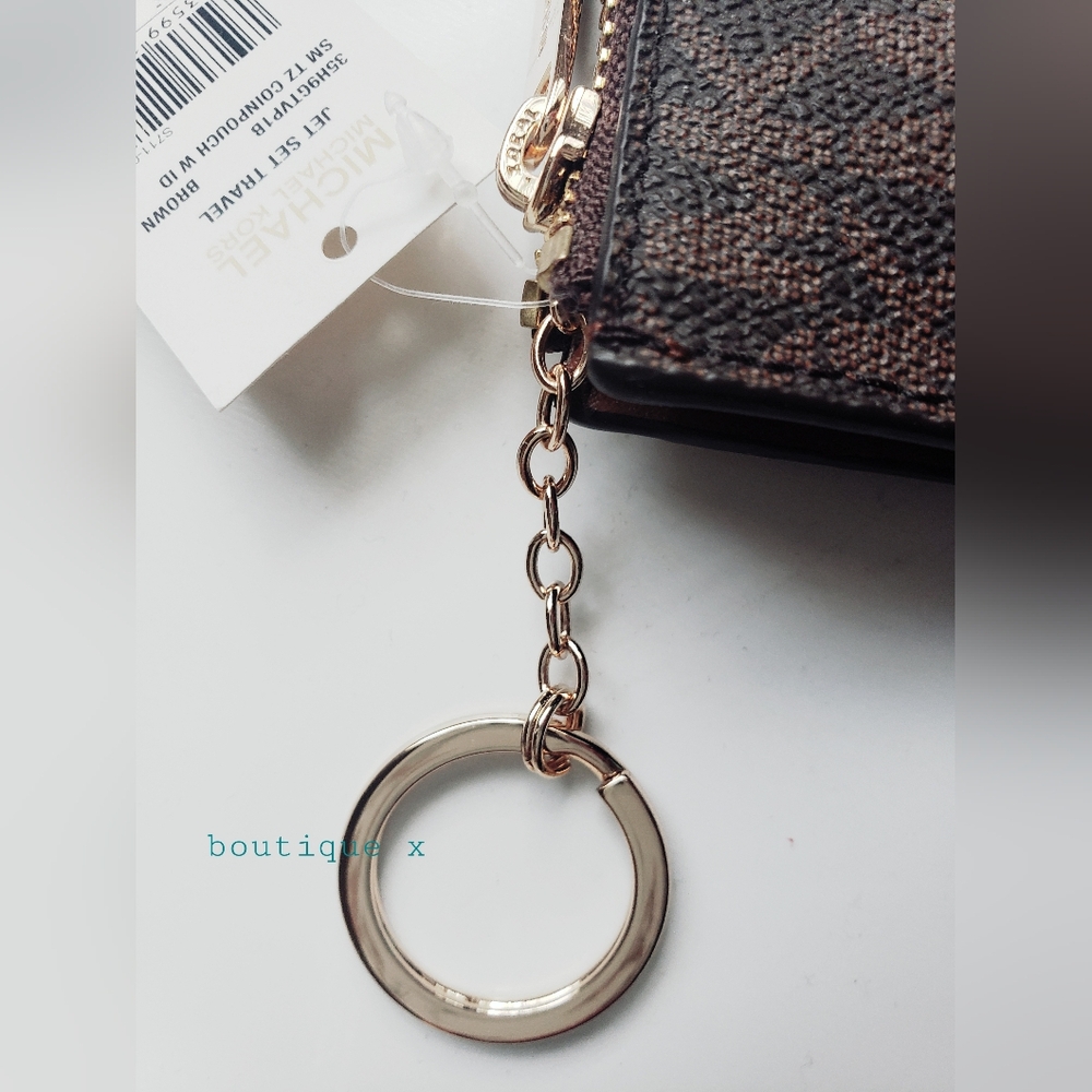 Michael Kors Jet Set Travel Small Signature Logo Coin Purse - Picture 3 of 8